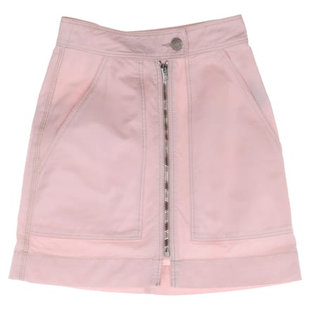 Isabel Marant minirok met ritssluiting aan de voorkant in roze katoen