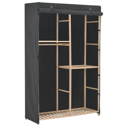 vidaXL - Kledingkast - 3-laags - 110x40x170 - cm - stof - grijs