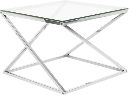 BEVERLY - Salontafel - Zilver - Glas