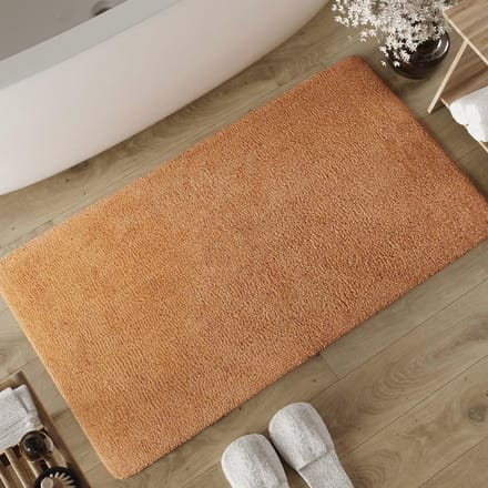 Zachte Katoenen Badmat met Antislip en Wasbare Eigenschappen - 60 x 100 cm, Terracotta