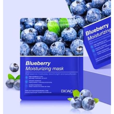 BIOAQUA - Brightening / Moisturizing / Soothing Plant-based Facial Sheet Mask - 8 Types #Bleberry - 1 pcs