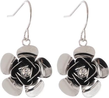 Behave - Oorhangers bloemdesign met steentje - Romantische stijl - Dames