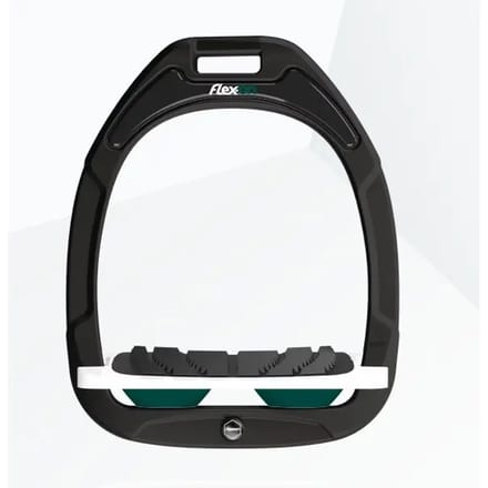 Gekantelde stijgbeugels Grip Zwart/Wit/Groen Flex-On Green Composite