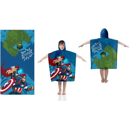 Katoenen kinderponcho Marvel Avengers