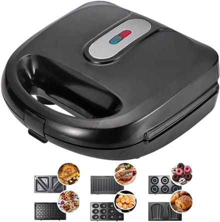 Wafelijzer Met Verwisselbare Platen - Tosti Apparaat - Contact Grill