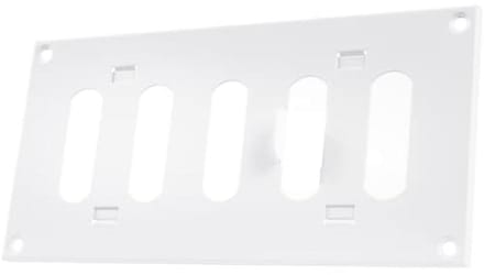 Rechthoekig Ventilatierooster 200 x 100 mm - Wit - Voor Verwarming en Koeling