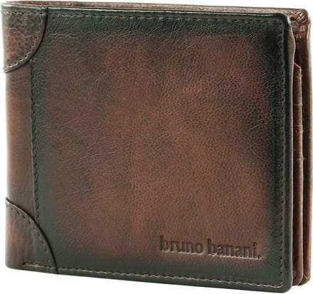bruno banani Leren Portemonnee Wallet Brown Bruine