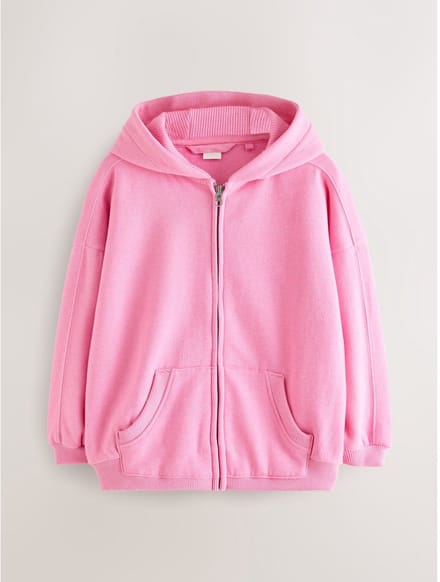 Next - Meisjes - Hoodie met doorlopende rits - Roze