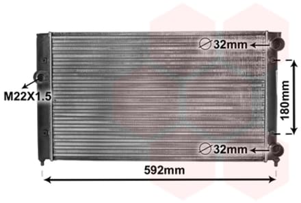 Van Wezel - RADIATOR VOOR VW GOLF III 1991-1997 1H0121253R
