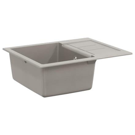 vidaXL - Wasbak - Grijs - 620 - x - 500 - mm - 80% - Kwarts - en - 20% - Hars