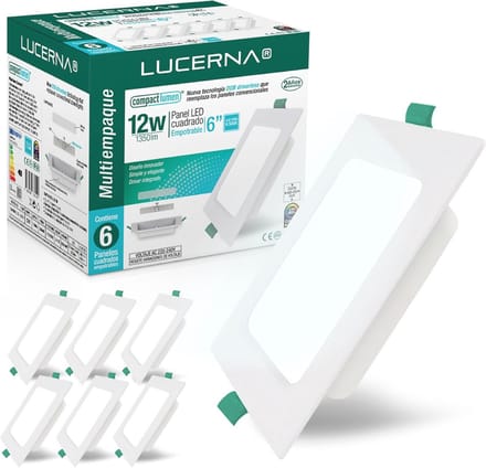 LED Inbouwlamp Vierkant Koud Licht 6500K - 6 Stuks, 12W Verlichting