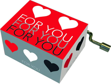 Fridolin Muziekdoosje: '' happy birthday'' for you hartjes