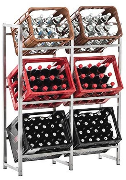Krattenrek van RVS - Elegante Oplossing voor Drank- en Houtkratten