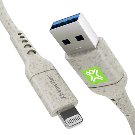 XtremeMac Lightning naar USB-A Kabel - MFI Gecertificeerd - 2 meter - Wit (ECO)
