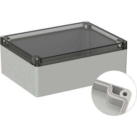 TRU COMPONENTS TC-9065492 Outdoorbehuizing 200 x 150 x 75 Polycarbonaat Grijs-wit (RAL 7035) 1 stuk(s)