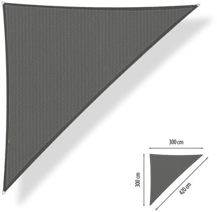 Schaduwdoek driehoek 90g 3x3x4,2 Cool grey