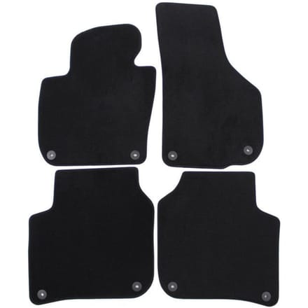 Tapis de sol - Skoda - Superb 2 - 2008-2014 - 4 pièces - Renforcé sous les pédales - Antidérapant noir