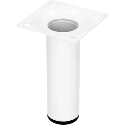 Duraline Meubelpoot Rond Staal Ø3x10cm Wit