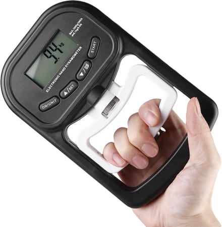 Digitale Handknijpkrachtmeter - Krachtmeter tot 180 kg - LCD Display - USB Oplaadbaar - Grip Strength Meter - Zwart