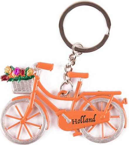 Sleutelhanger - Holland - Oranje met Tulpen