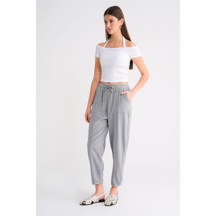 Katoenen Joggingbroek met Touwtjes in de Taille
