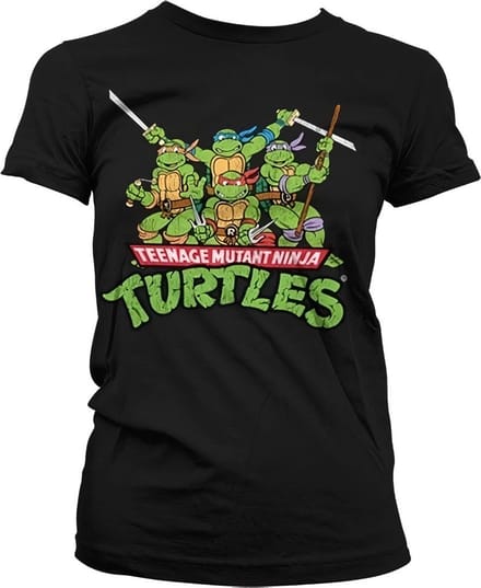 Teenage Mutant Ninja Turtles Dames Tshirt -M- Turtles Distressed Group Zwart