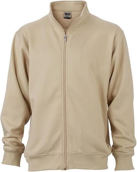James and Nicholson Unisex Workwear Sweat Jacket (Steen)