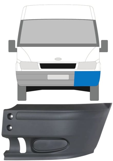 Voorbumper hoek voor Ford Transit 2000-2006 / Links