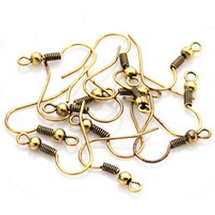 500 Pcs Crochets de Boucles d'Oreilles Métal DIY Crochets de Boucles d'Oreilles Accessoires de Bijouterie DIY pour la Fabrication de Boucles d'Oreilles Or