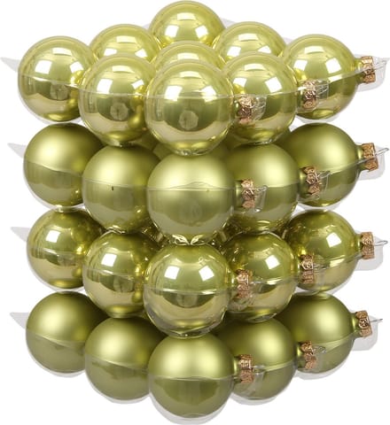 Othmar Decorations kerstballen - 36x st - salie groen - D6 cm - glas - kerstversiering