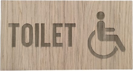 Bordje Toilet pictogram invalide - klein