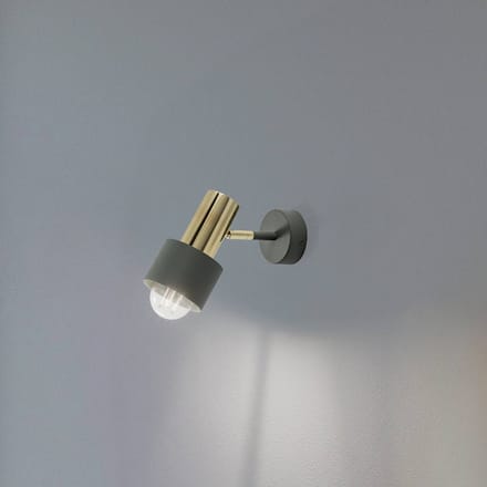 Euluna Wandspot Destin, 1-lamp groen/messing