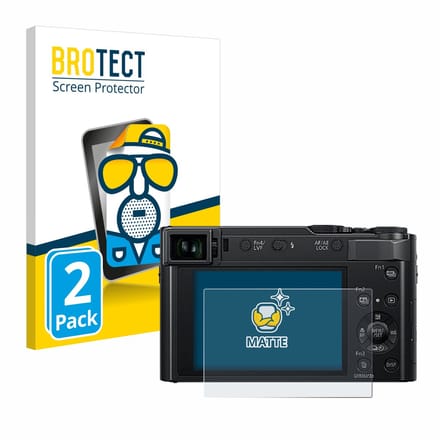 BROTECT - Screenprotector voor Panasonic Lumix DC-TZ202D - Folie Beschermfolie matte 2 Stuks