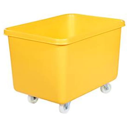 Rechthoekige container, kunststof, verrijdbaar, 340 l, geel