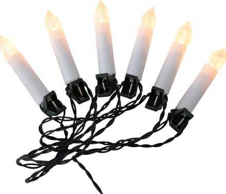 Anna's Collection Kaarsen lichtsnoer - 16 LED kaarsen - 400cm - warm wit - kerstverlichting