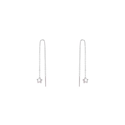 Day&Eve by Go Dutch Label Oorhangers Pull Trough Ster Zilver
