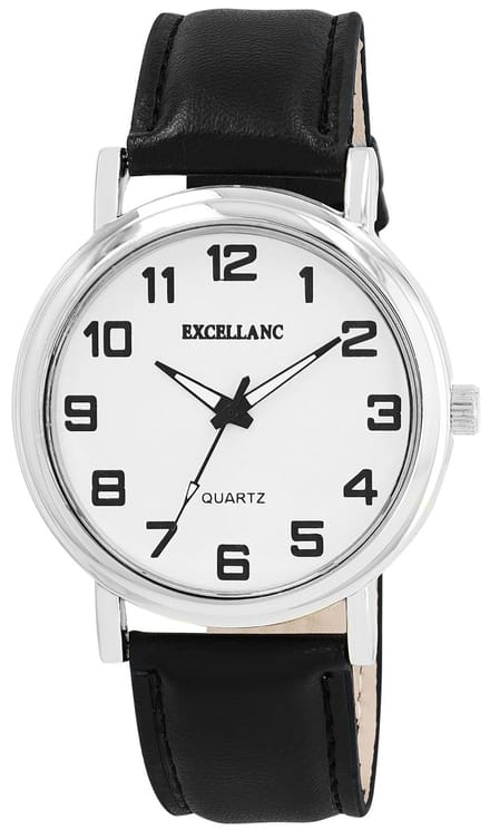 EXCELLANC Herenhorloge van imitatieleer Mineraalglas