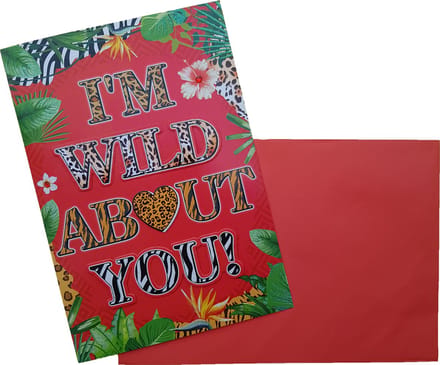 Valentijnskaart “I'm wild” 18,5 x 26,5 cm | Valentijns Tip