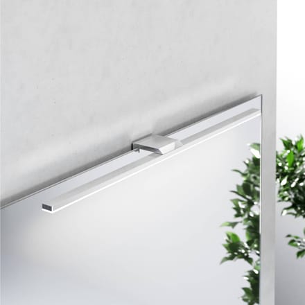 MCJ LED spiegellamp Triga IP44, chroom, 60cm, 4.000K