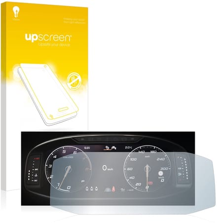 upscreen - Screenprotector voor Seat Ateca Facelift 10.25" Snelheidsmeter - Folie Beschermfolie anti glare matte
