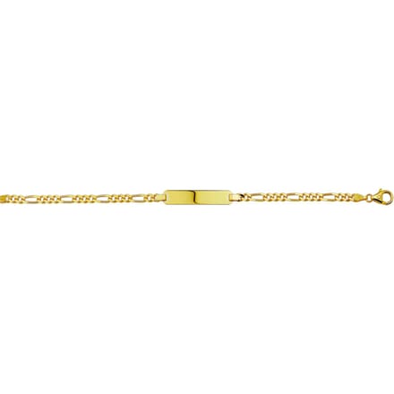 Graveerarmband Figaro Plaat 6,0 Mm