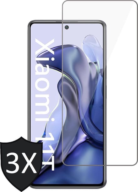 Screenprotector geschikt voor Xiaomi Mi 11T - Beschermglas - Glas Screen Protector - 3 Stuks