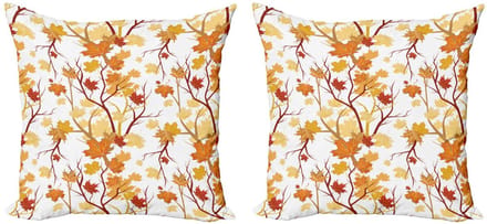 ABAKUHAUS Fallen kussenhoes set – 2x40x40 cm – dubbel bedrukt – multicolor