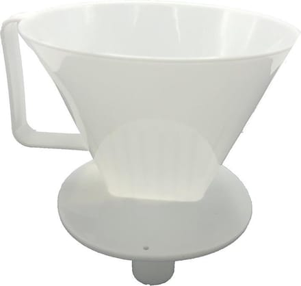 Koffiefilterhouder met tuit - wit