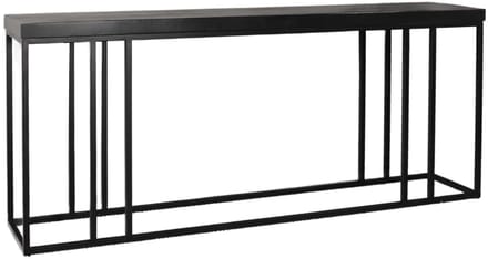 Bijzettafel 180cm duurzaam mangohout Don zwart industrieel side table