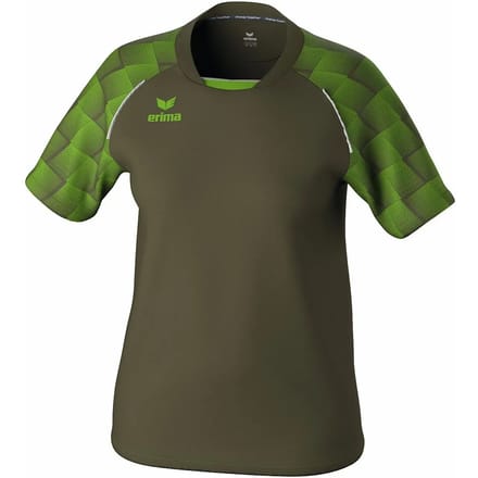 Erima Evo Star Shirt Korte Mouw Dames - Khaki / Green Gecko | Maat: 34