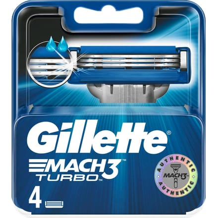 Gillette Mach 3 Turbo Scheermesjes - 4 stuks