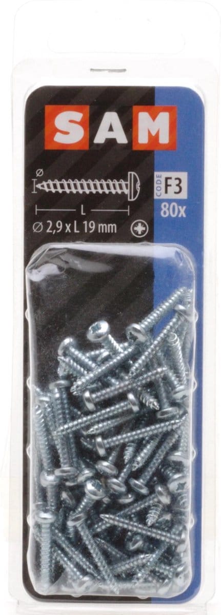80x SAM Zelftappende schroef cyl. kop F3 818354