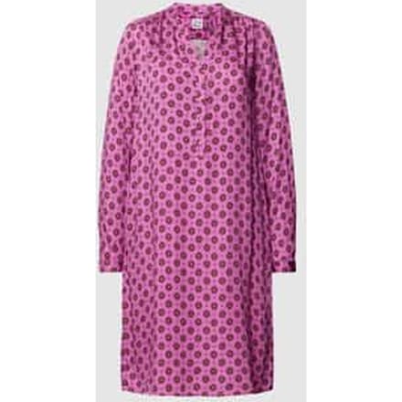 Overhemdjurk van viscose met all-over motief