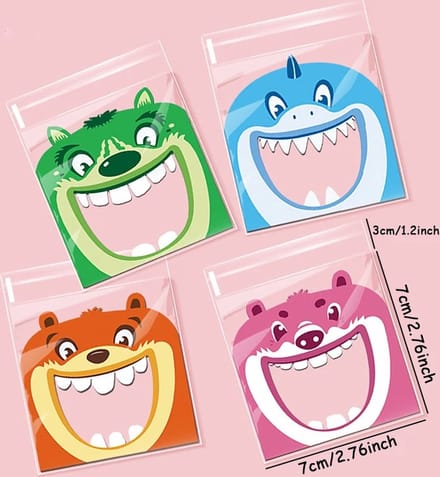 FlexJuf Tandenzakjes dieren (3 kleuren) 100 st.